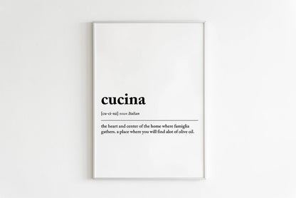 Cucina Poster – Italian Kitchen Definition Wall Art