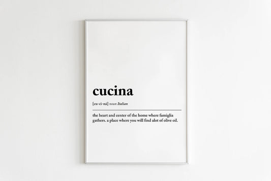 Cucina Poster – Italian Kitchen Definition Wall Art