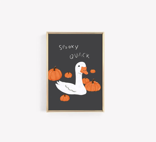 Spooky Duck Poster – Halloween Wall Art Print