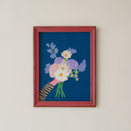 Colorful Modern Wall Art Print, Floral and Cocktail Designs