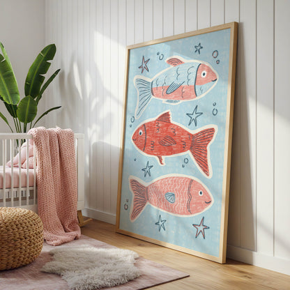 Playful Fish Nursery Print