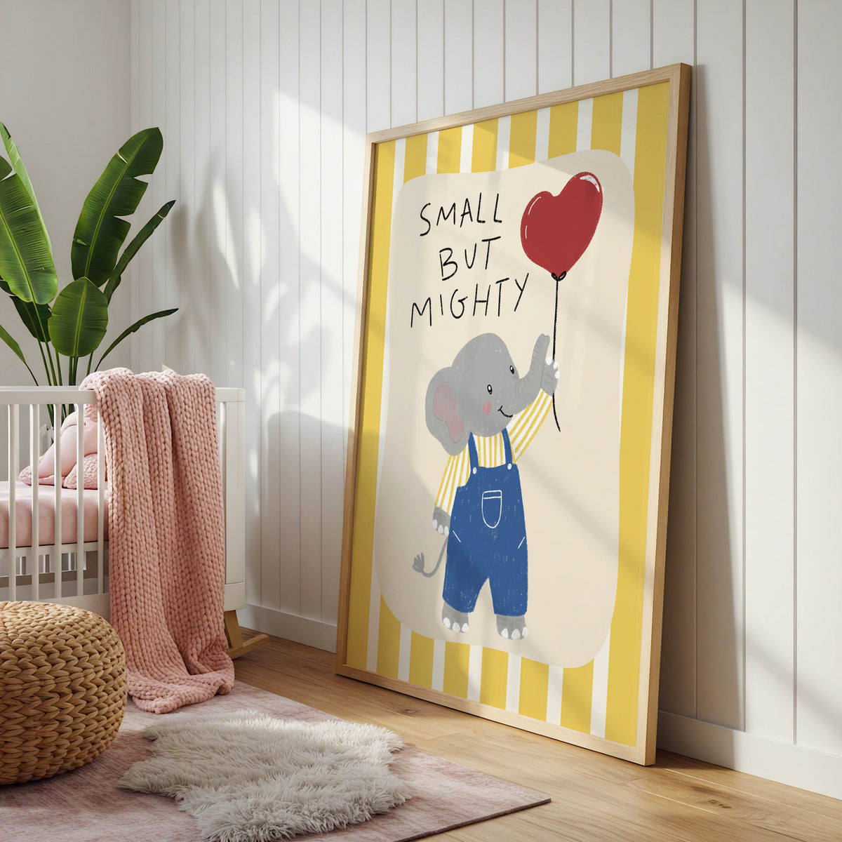 Small But Mighty Elephant Nursery Print