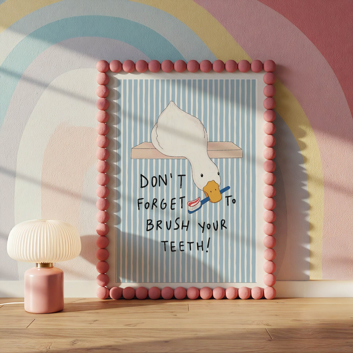 Brush Your Teeth Duck Print