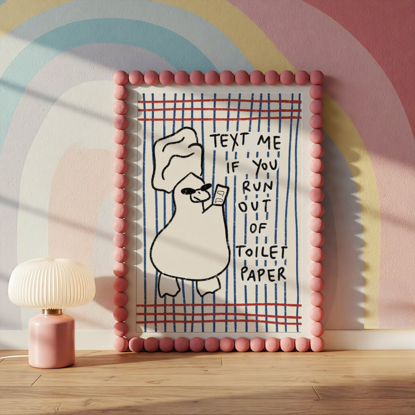 Text Me Toilet Paper Duck Print
