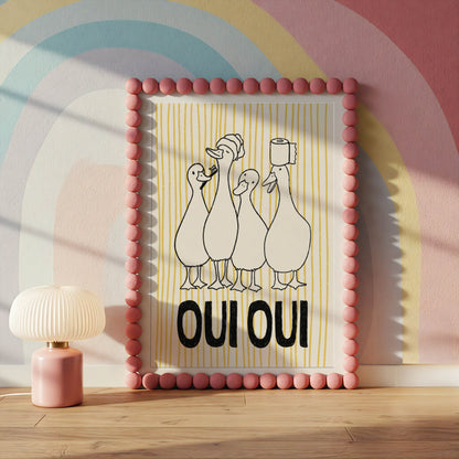 Oui Oui Bathroom Ducks Print