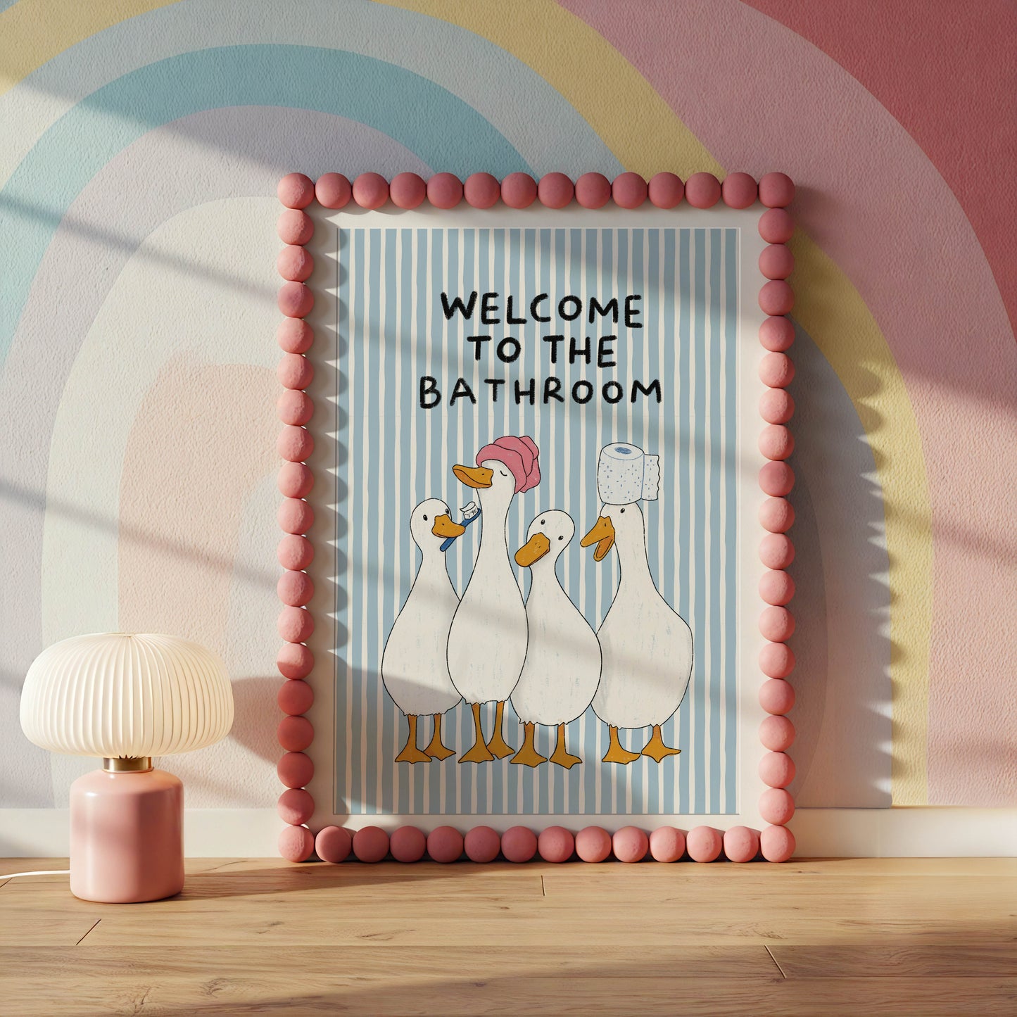 Welcome to the Bathroom Duck Print