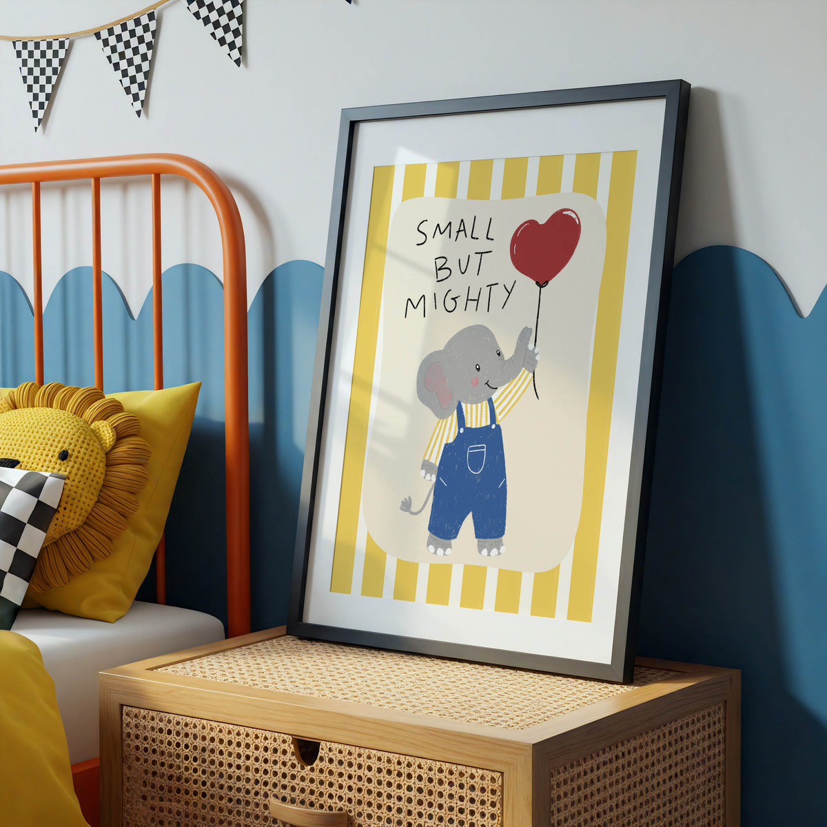 Small But Mighty Elephant Nursery Print