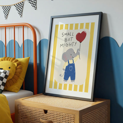 Small But Mighty Elephant Nursery Print