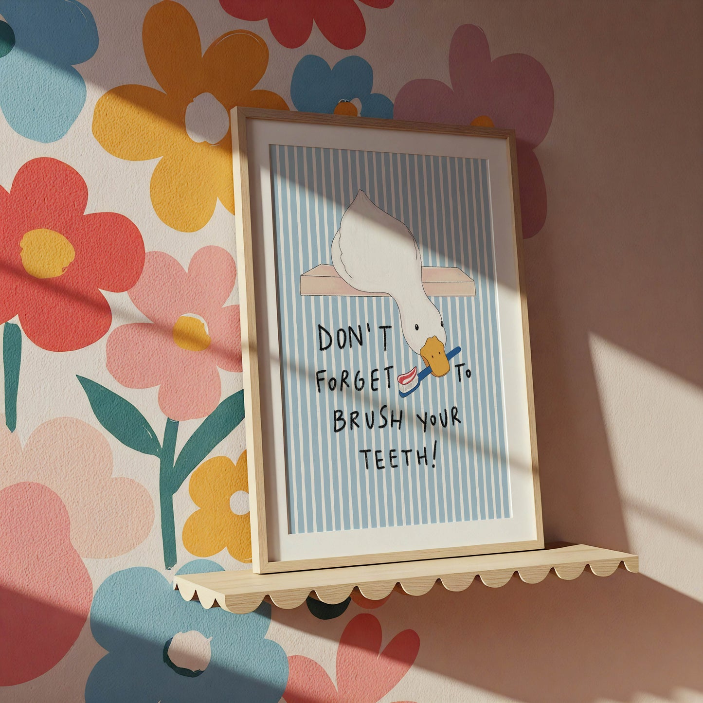 Brush Your Teeth Duck Print