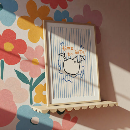 Time to Bath Duck Print