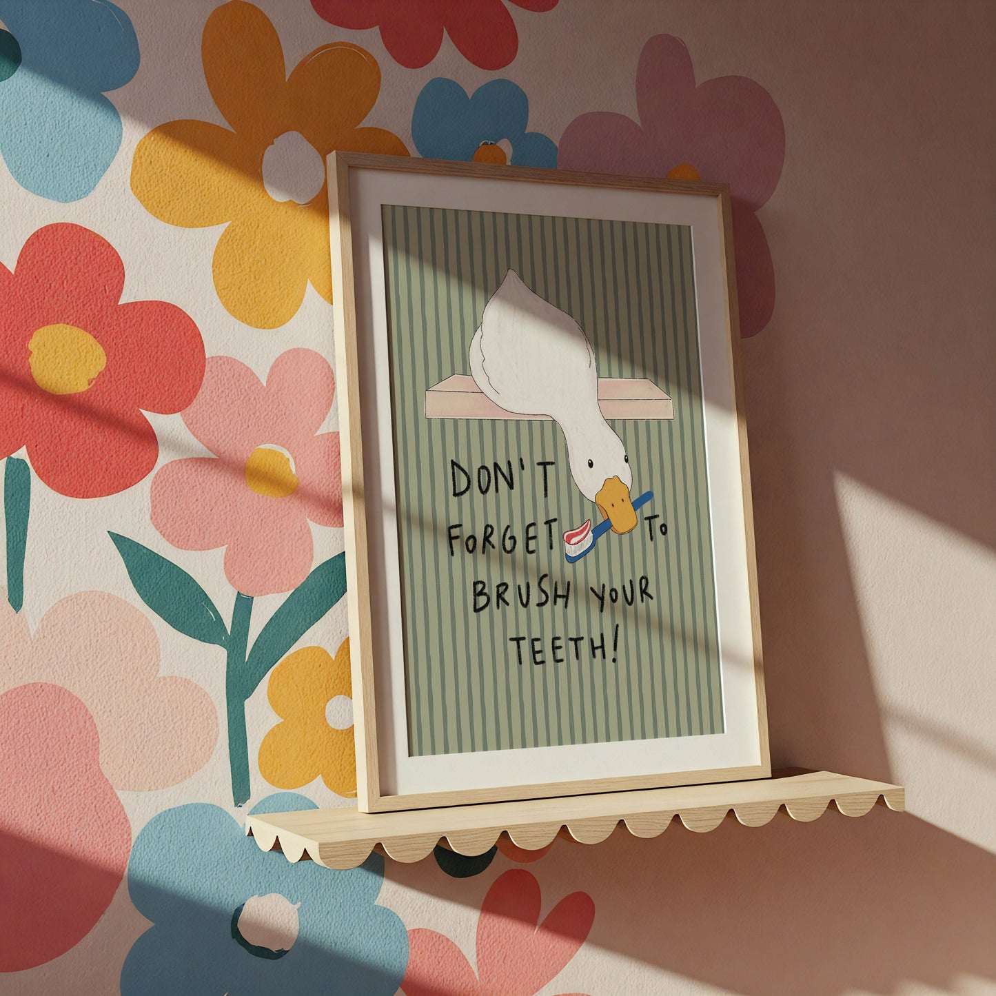 Don’t Forget to Brush Your Teeth Duck Print