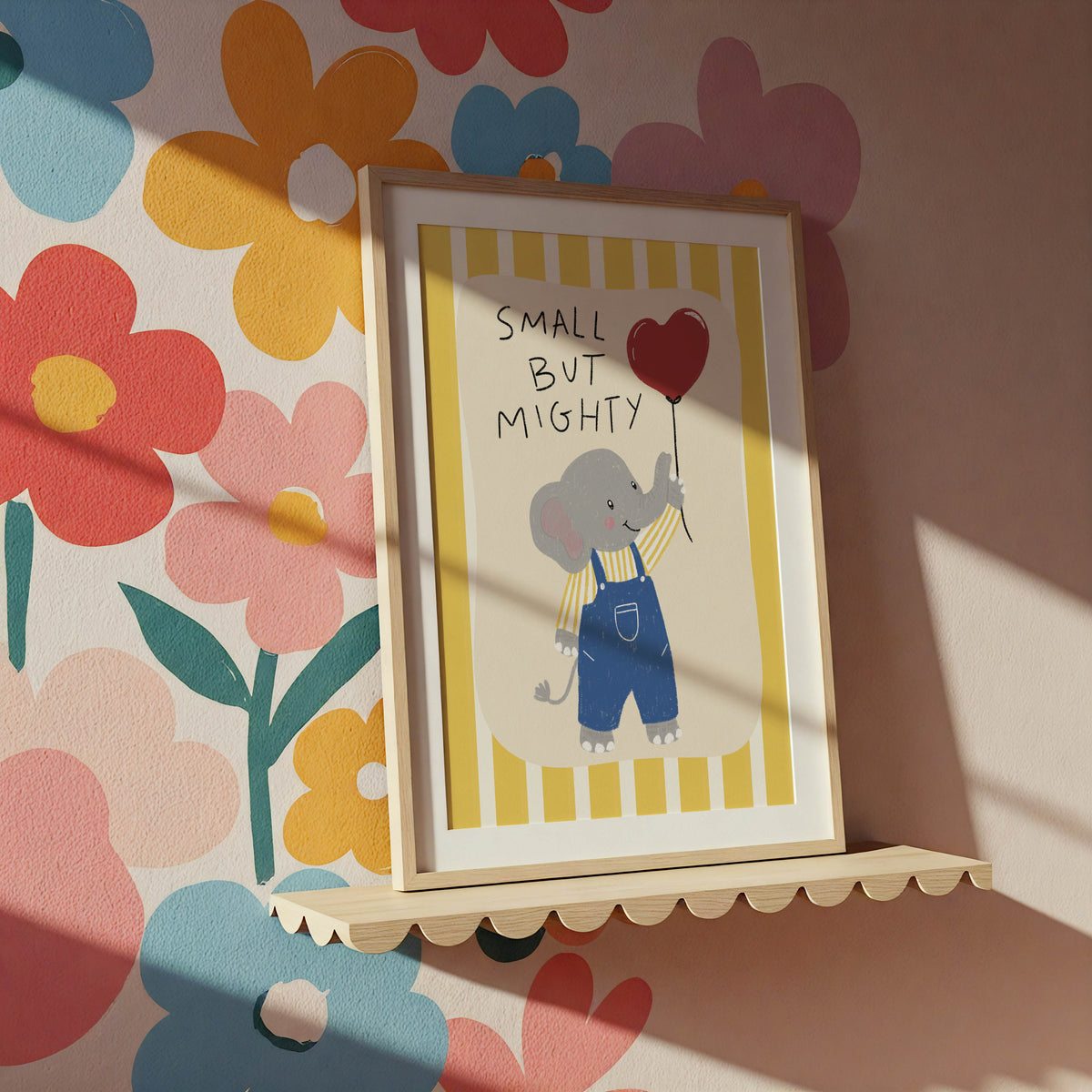 Small But Mighty Elephant Nursery Print