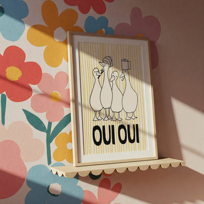 Oui Oui Bathroom Ducks Print
