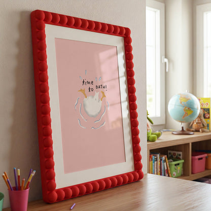 Time to Bath Duck Bathroom Print