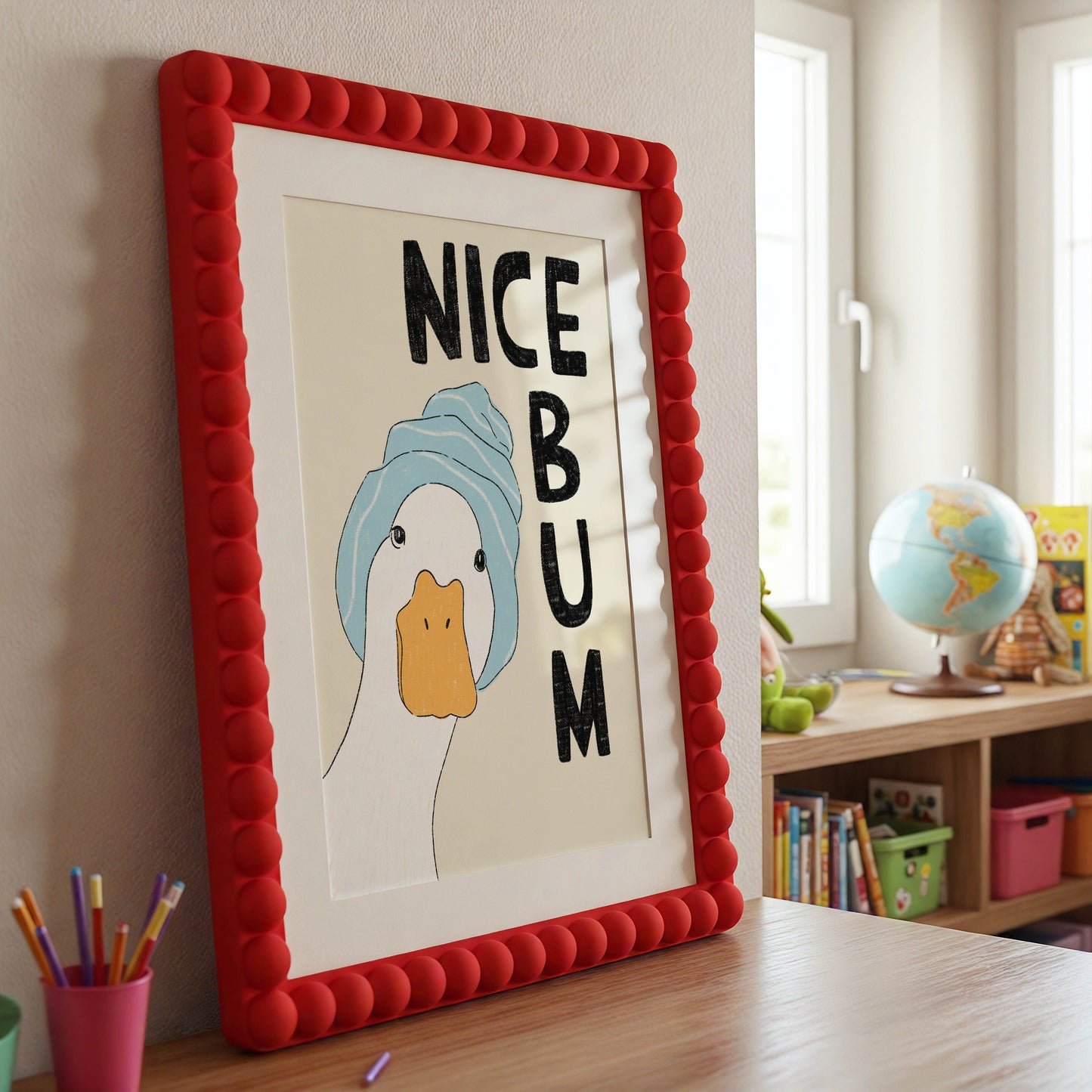 Nice Bum Duck Bathroom Print