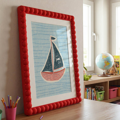 Vintage Sailboat Nursery Print