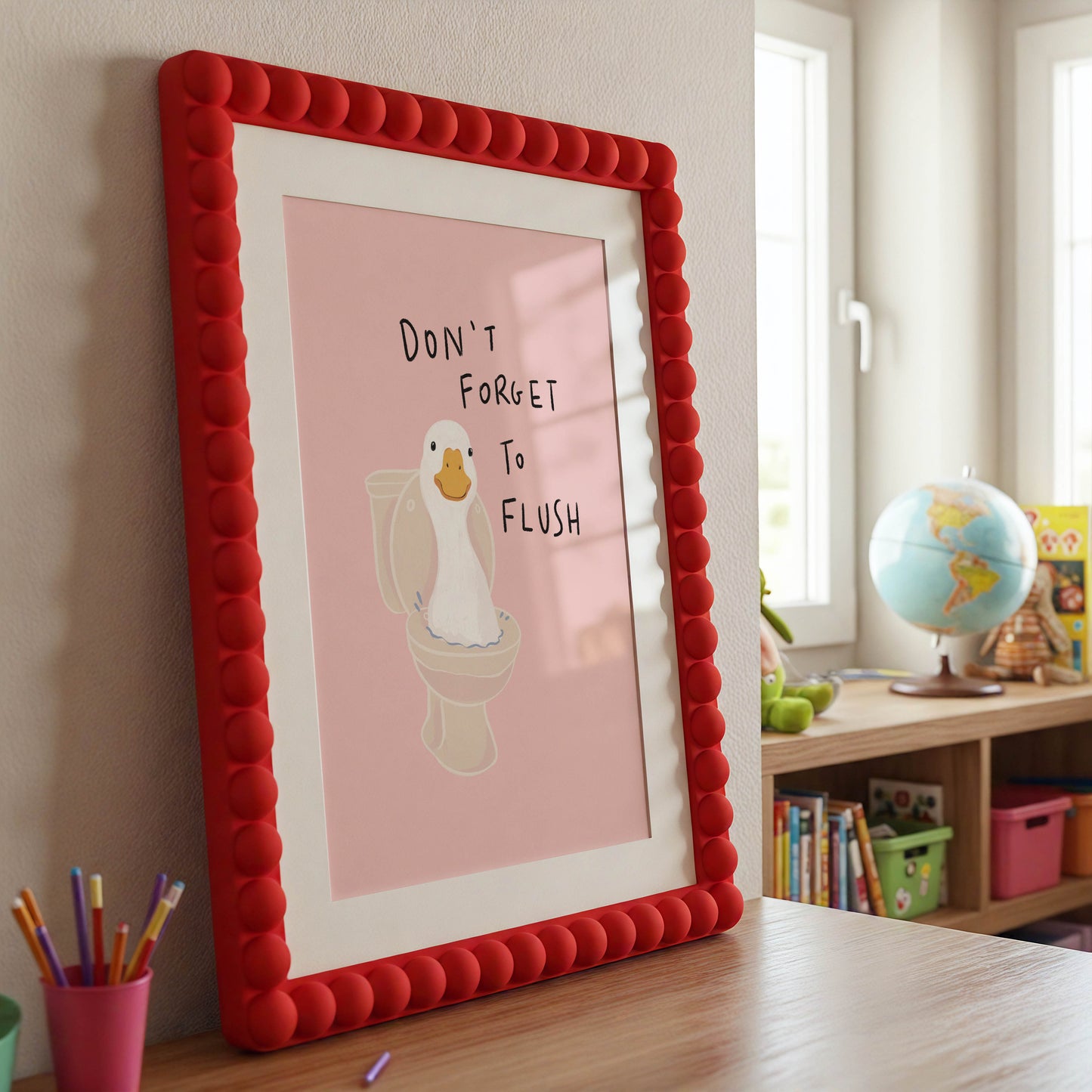 Don’t Forget to Flush Duck Bathroom Print
