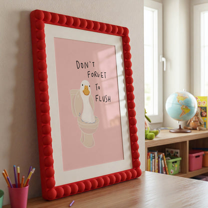 Don’t Forget to Flush Duck Bathroom Print