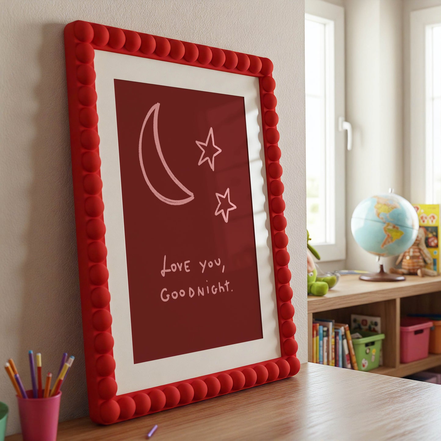 Love You, Goodnight Typography Print