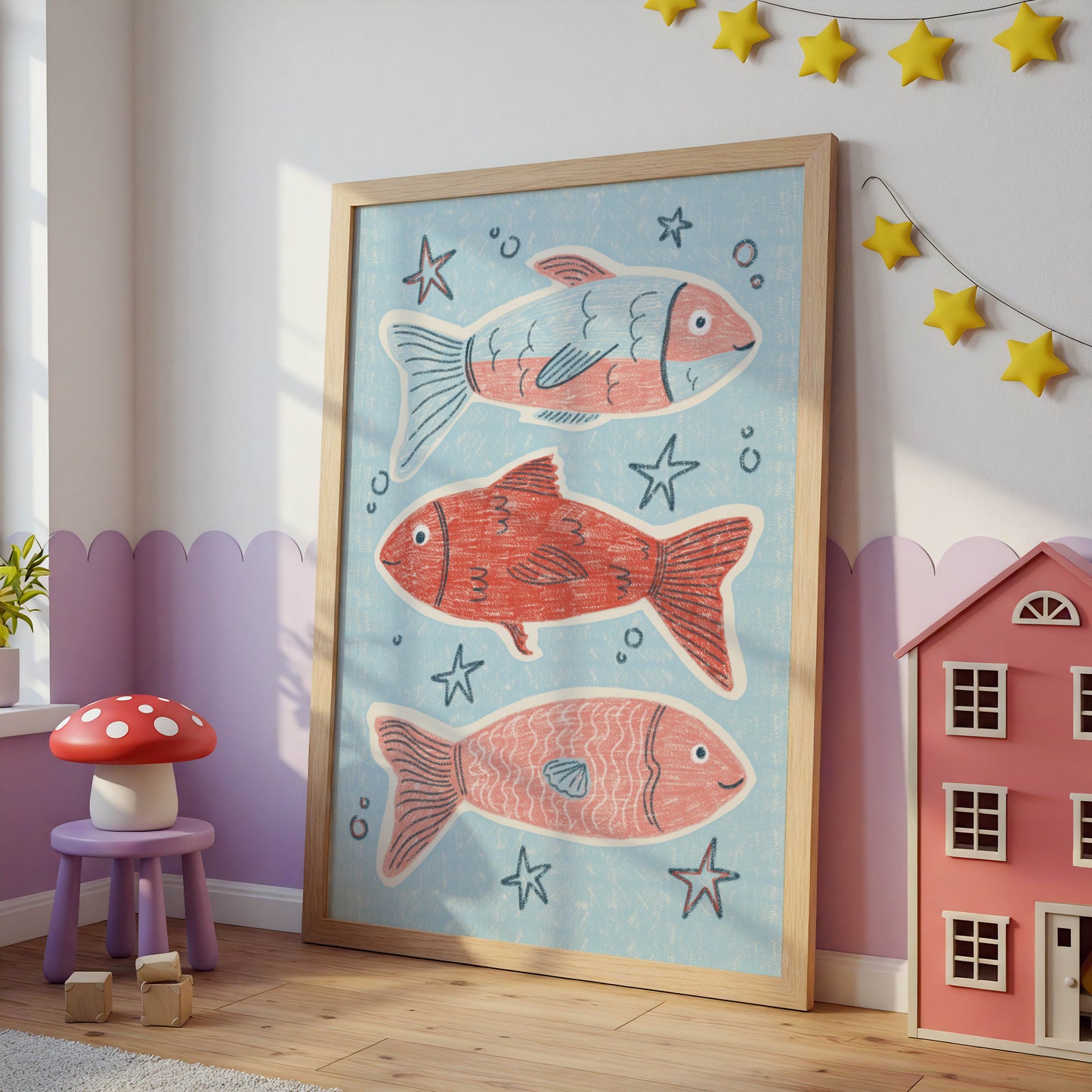 Playful Fish Nursery Print