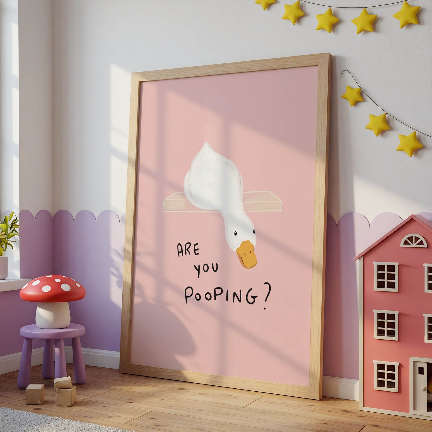 Are You Pooping Duck Bathroom Print