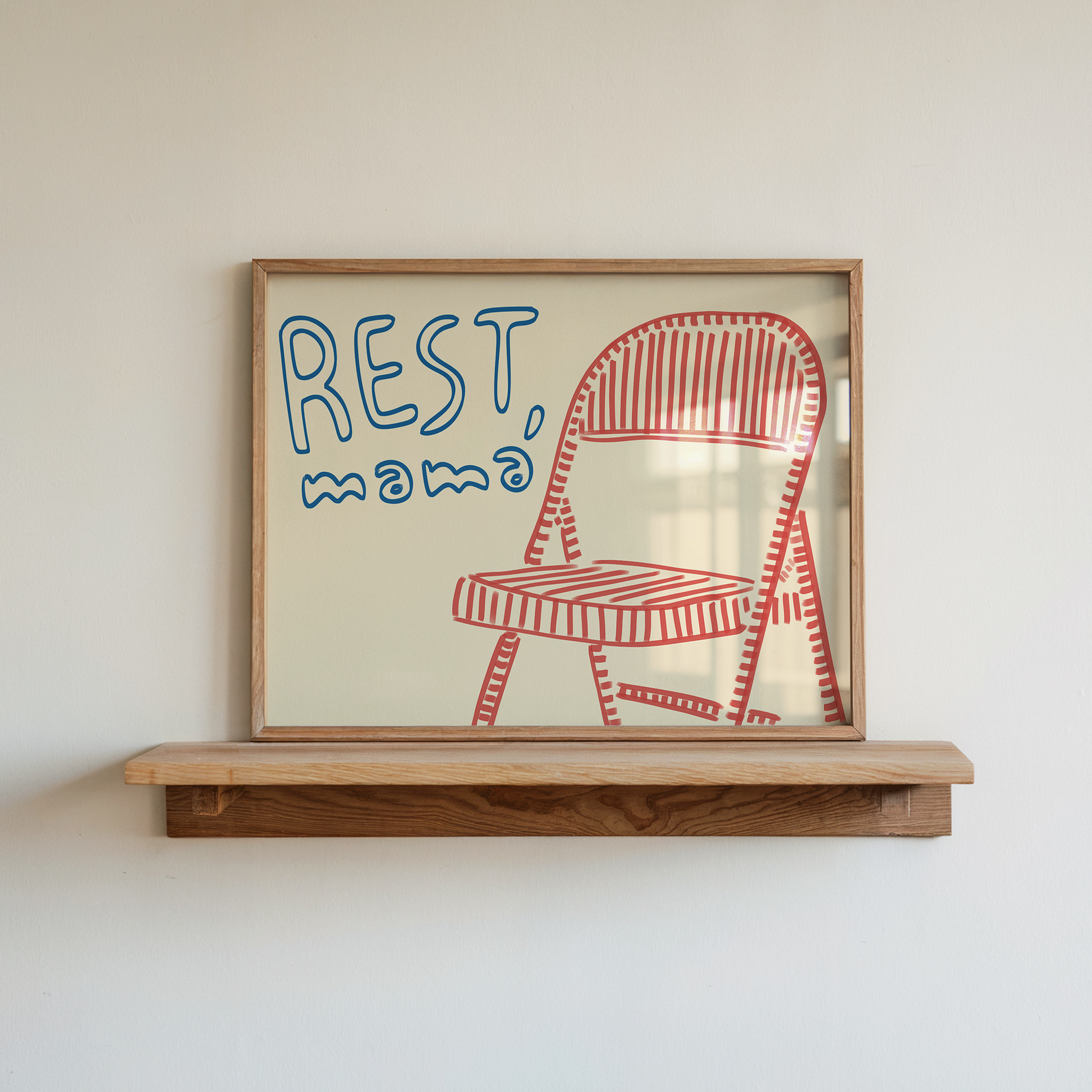 Mama Quote Poster Minimalist Chair Wall Art
