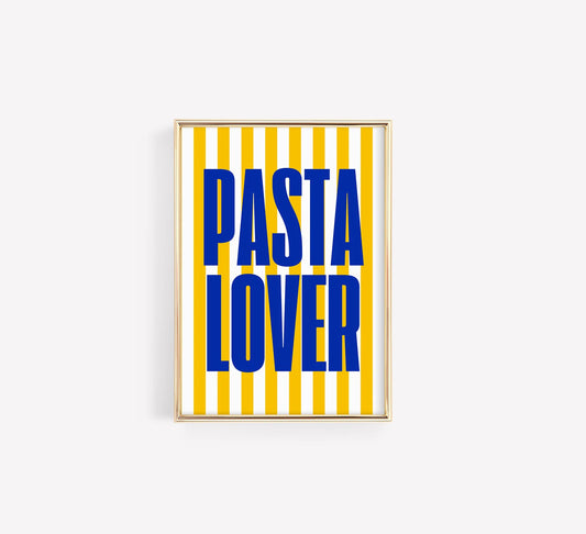 Pasta Lover Poster – Italian Food Typography Wall Art
