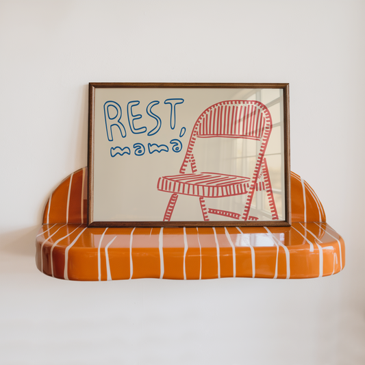 Mama Quote Poster Minimalist Chair Wall Art