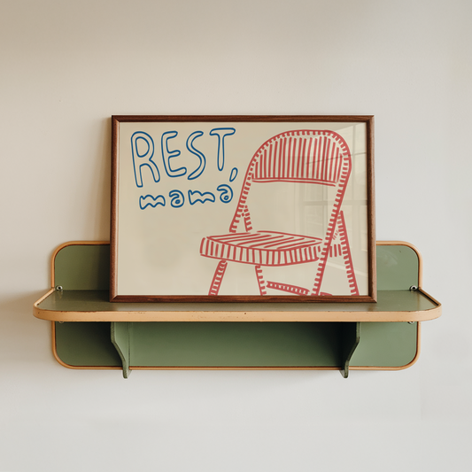 Mama Quote Poster Minimalist Chair Wall Art