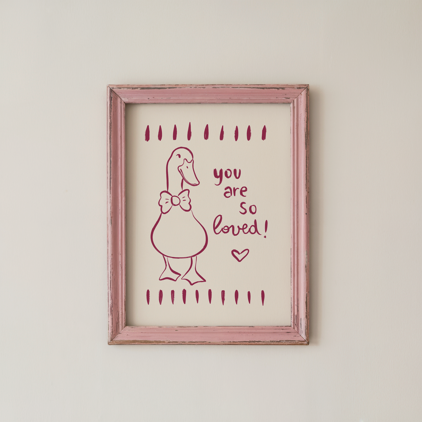 Duck Nursery Wall Art Print You Are So Loved Quote