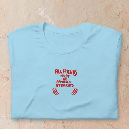 Funny Cat Shirt Graphic Quote Tee for Cat Lovers Ocean Blue